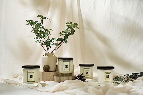Lime Basil & Mandarin Scented Soy Candle - 8oz 100% Natural Soy Wax with Wooden Wick | Long-Lasting Clean Burn | Luxury Home Fragrance for Relaxation, Spa, Yoga & Meditation