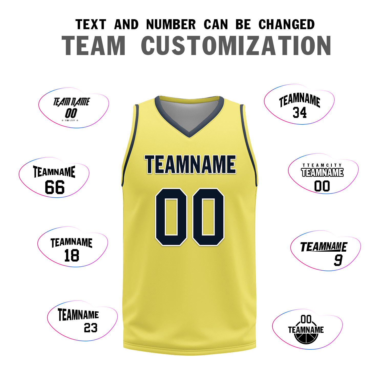 Custom Blue & Yellow Reversible Basketball Jersey - Personalized COOLMAX BBJR D017059 for Team Sports & Streetwear