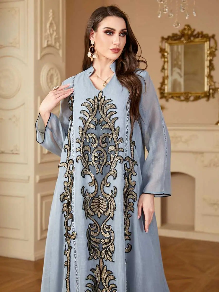 Elegant Embroidery Eid Caftan Dress for Women - Perfect for Wedding, Party & Special Occasions | Boho Chic Maxi Kaftan for Celebrations & Festive Events
