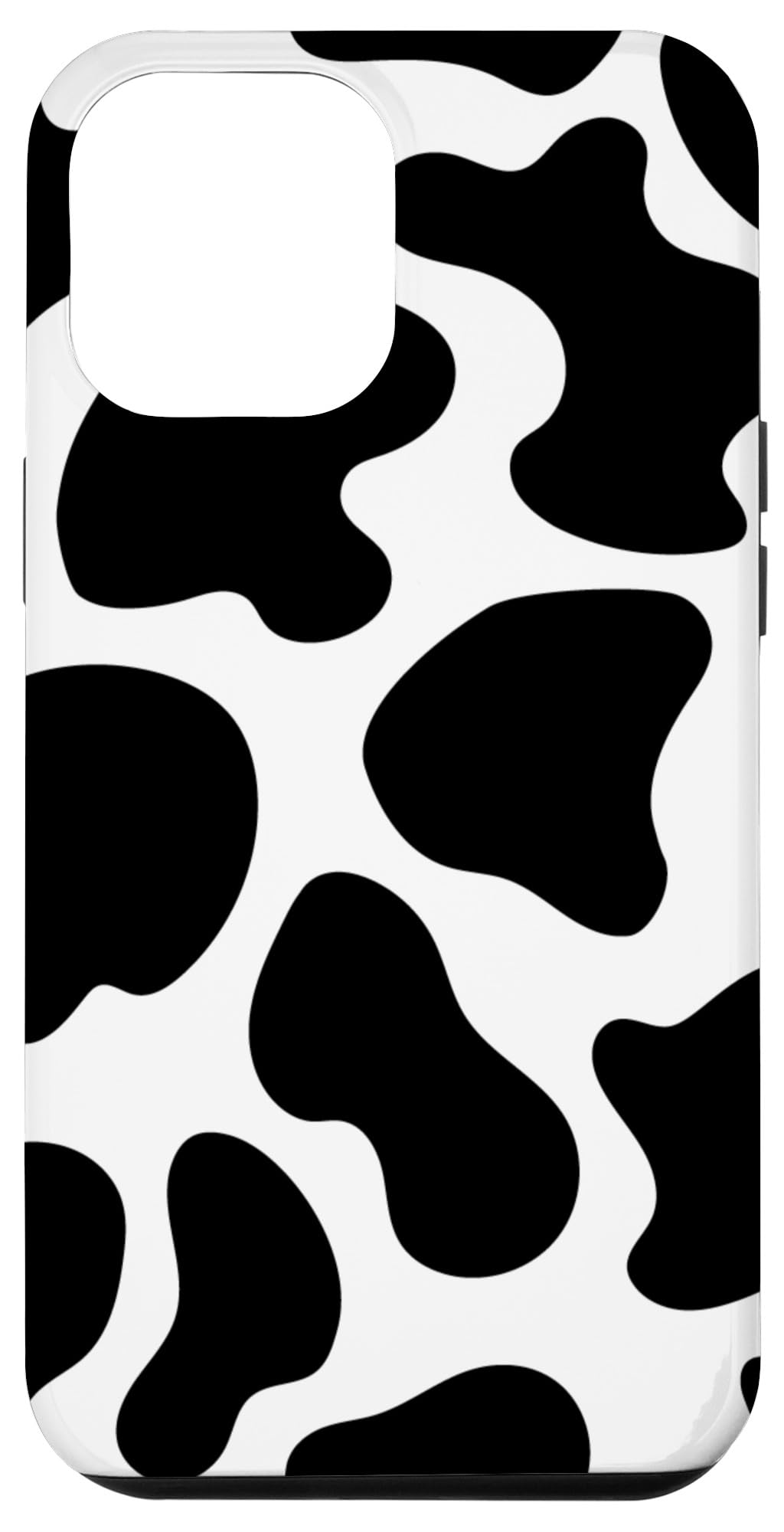 iPhone 12 Pro Max Case - Cow Print Black & White Spotted Protective Cover | Cute Animal Pattern Phone Case for Women & Men | Perfect for Farm Theme, Country Style & Animal Lovers