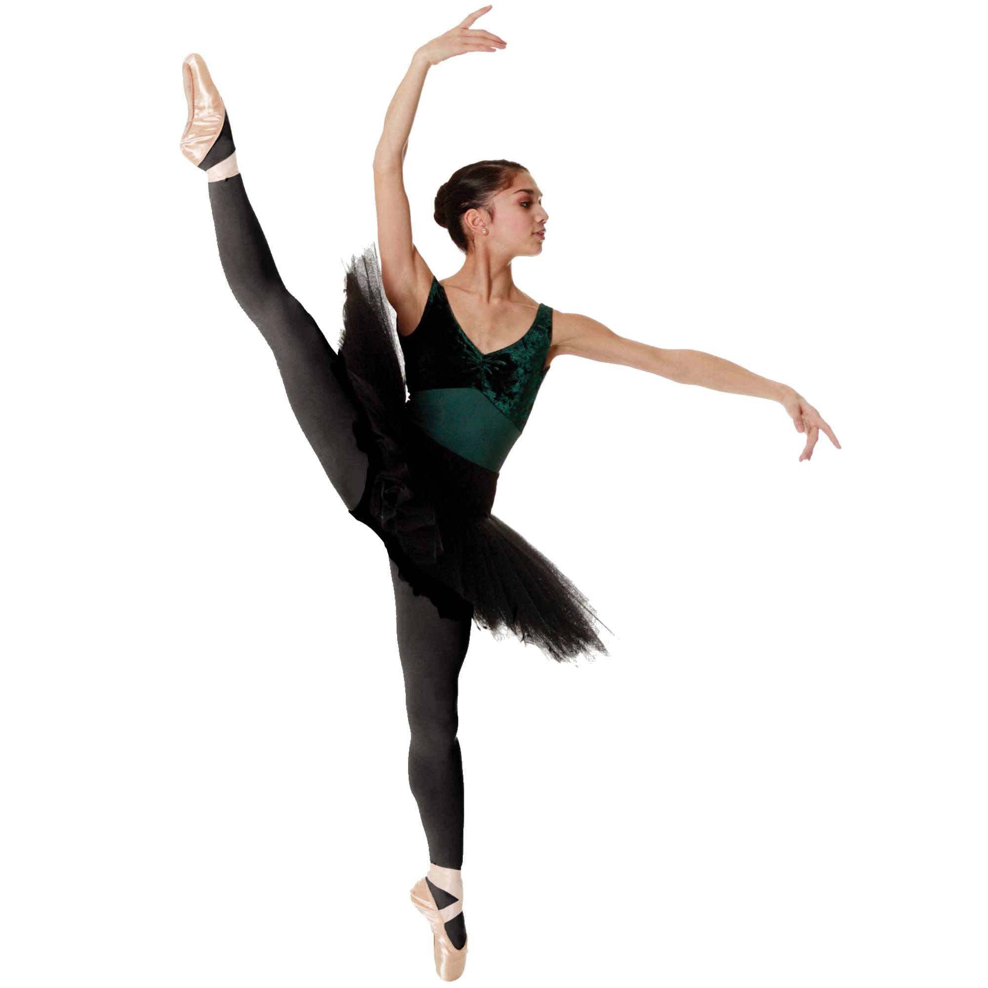 Silky Ballet Tights for Women - Convertible Dancewear (Black, Medium) for Ballet & Yoga