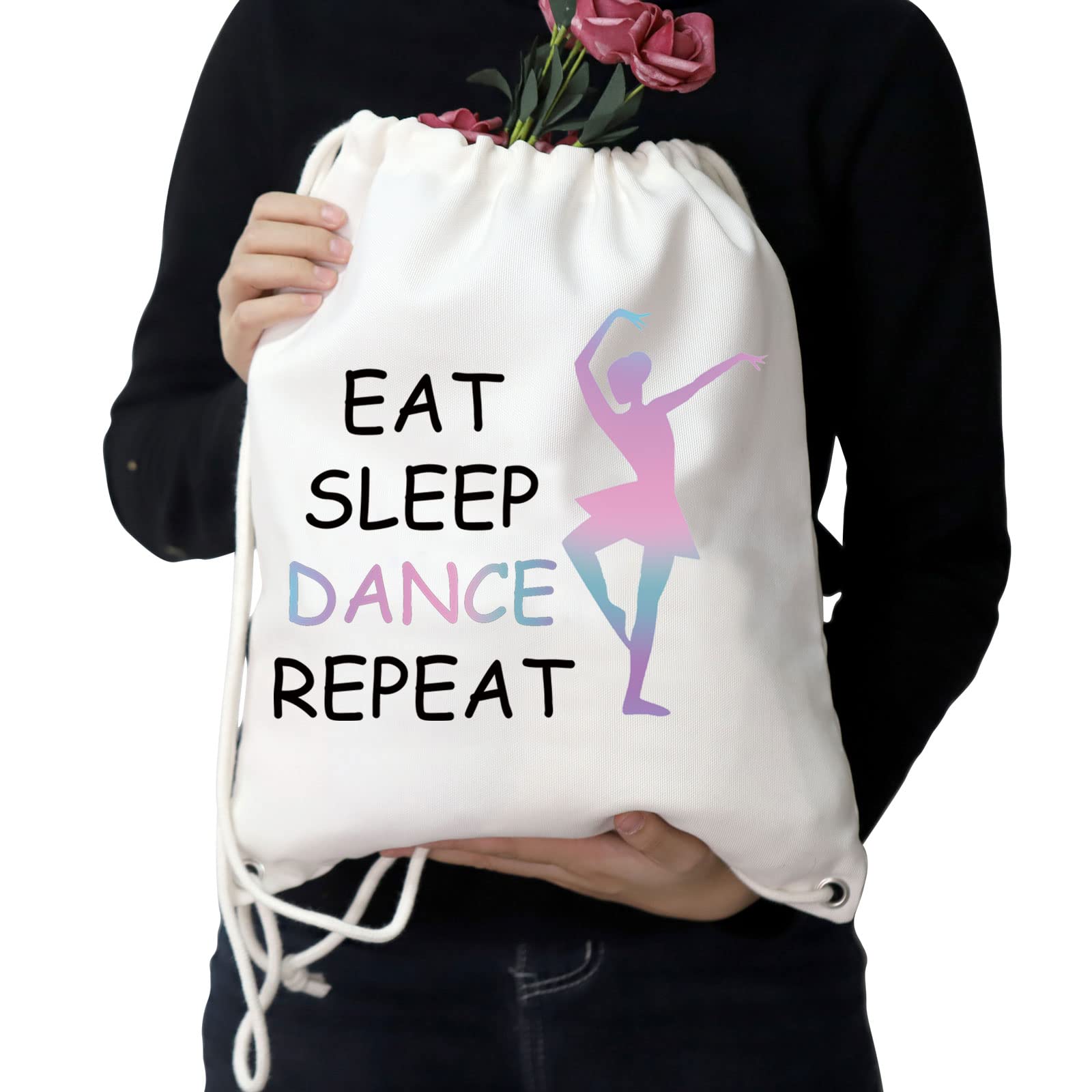 JYTAPP Dance Bags - Lightweight Ballet Drawstring Backpacks for Dancers, Perfect for Eat Sleep Dance Enthusiasts, Ideal for Dance Classes, Rehearsals, and Performances