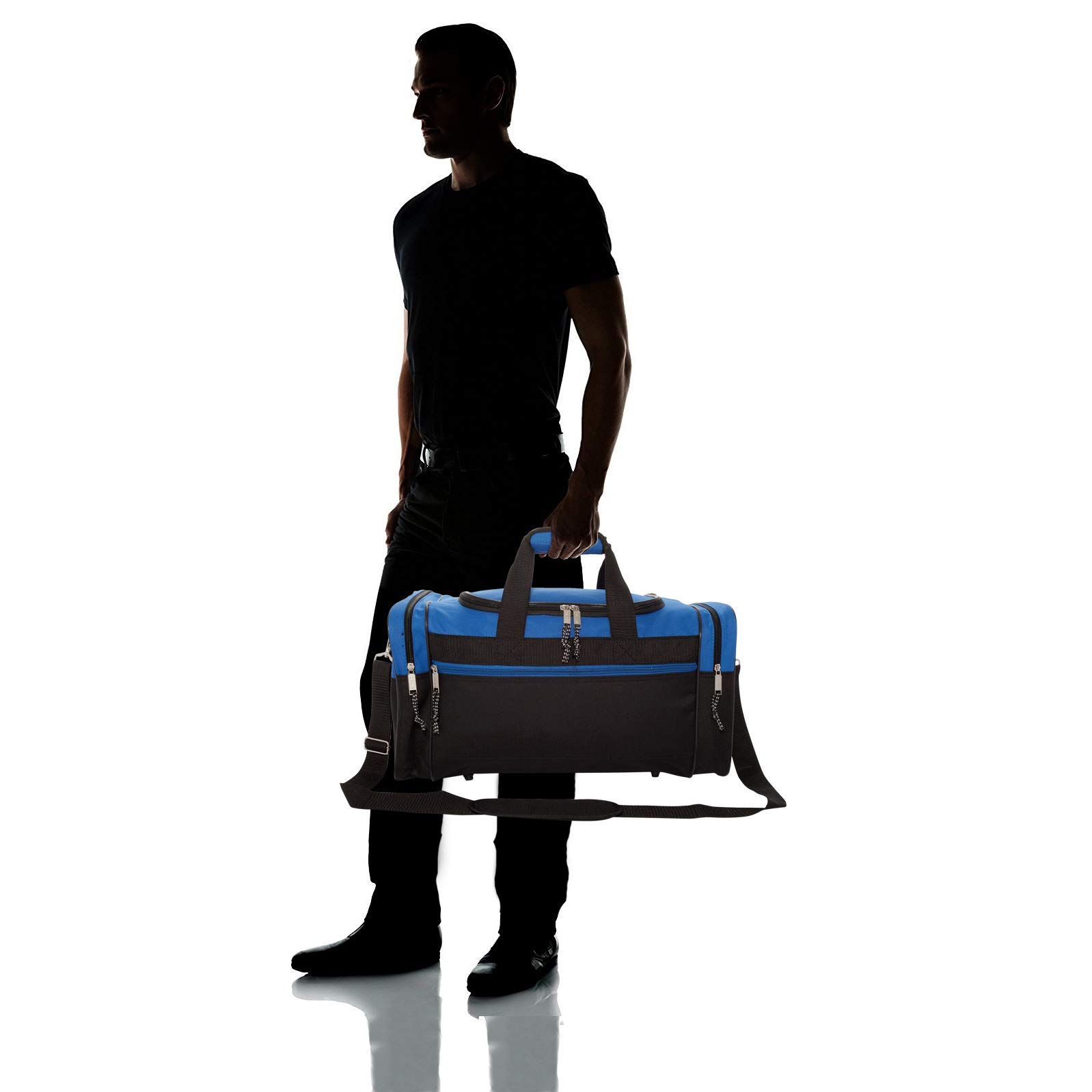 DALIX 17 Inch Blank Duffle Bag - Large Durable Gym Bag for Travel, Sports & Workout - Perfect for Gym, Travel & Sports Equipment Storage