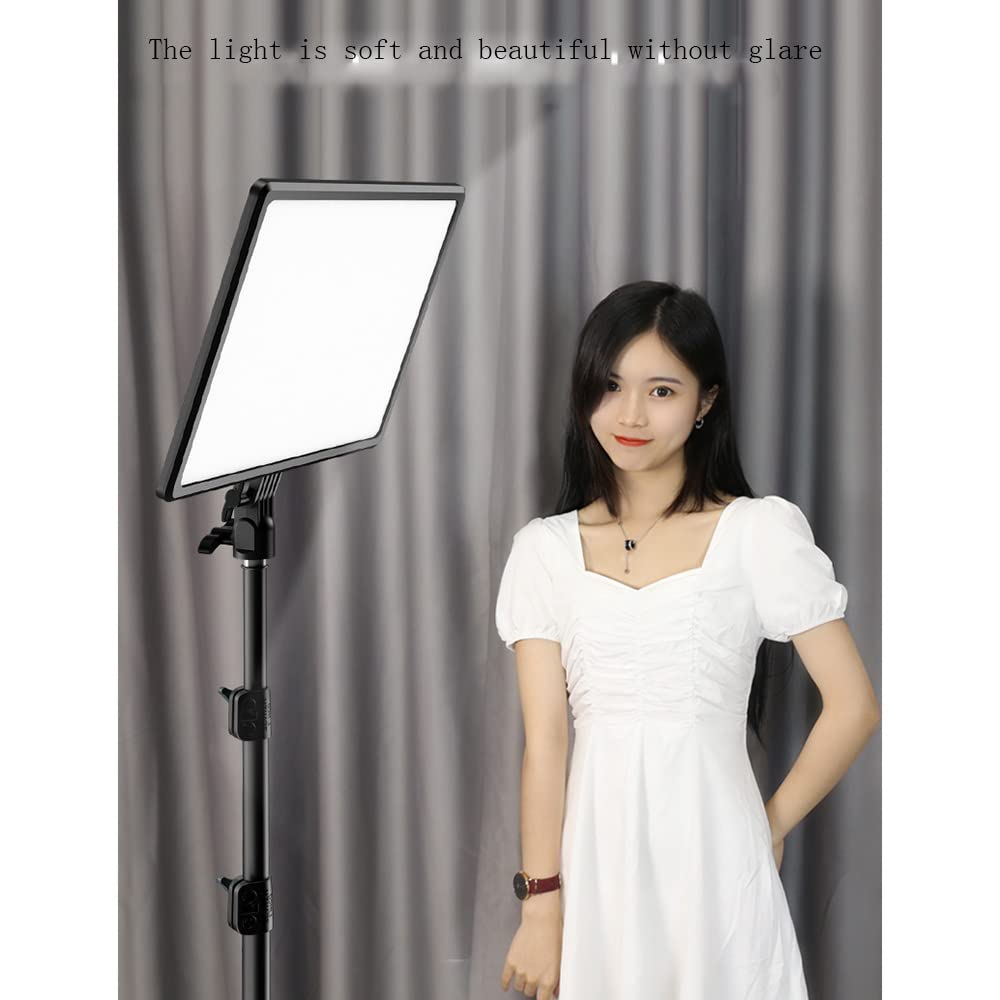 MINJUK Square Photography Light - Large LED Fill Light for Live Streaming, YouTube Videos, TikTok & Instagram Content Creation - Perfect for Home Studio, Vlogging, and Product Photography