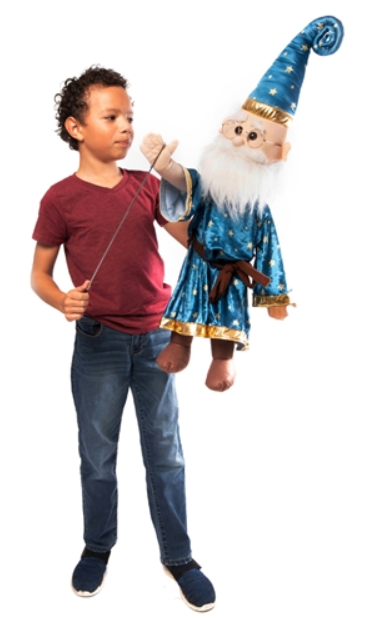 Malvin the Wizard 33.5 Inch Large Hand Puppet for Kids - Interactive Storytelling, Puppet Shows & Educational Play (Code 25)