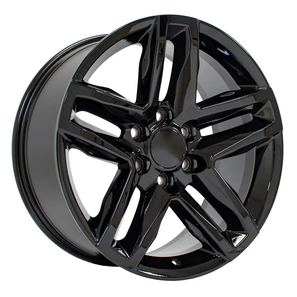 20 Inch Black Wheel Replacement for Chevy Silverado Trail Boss 20x9 Replica Rim CV34B - Durable Alloy Rims for Off-Roading, Truck Upgrades & Custom Look