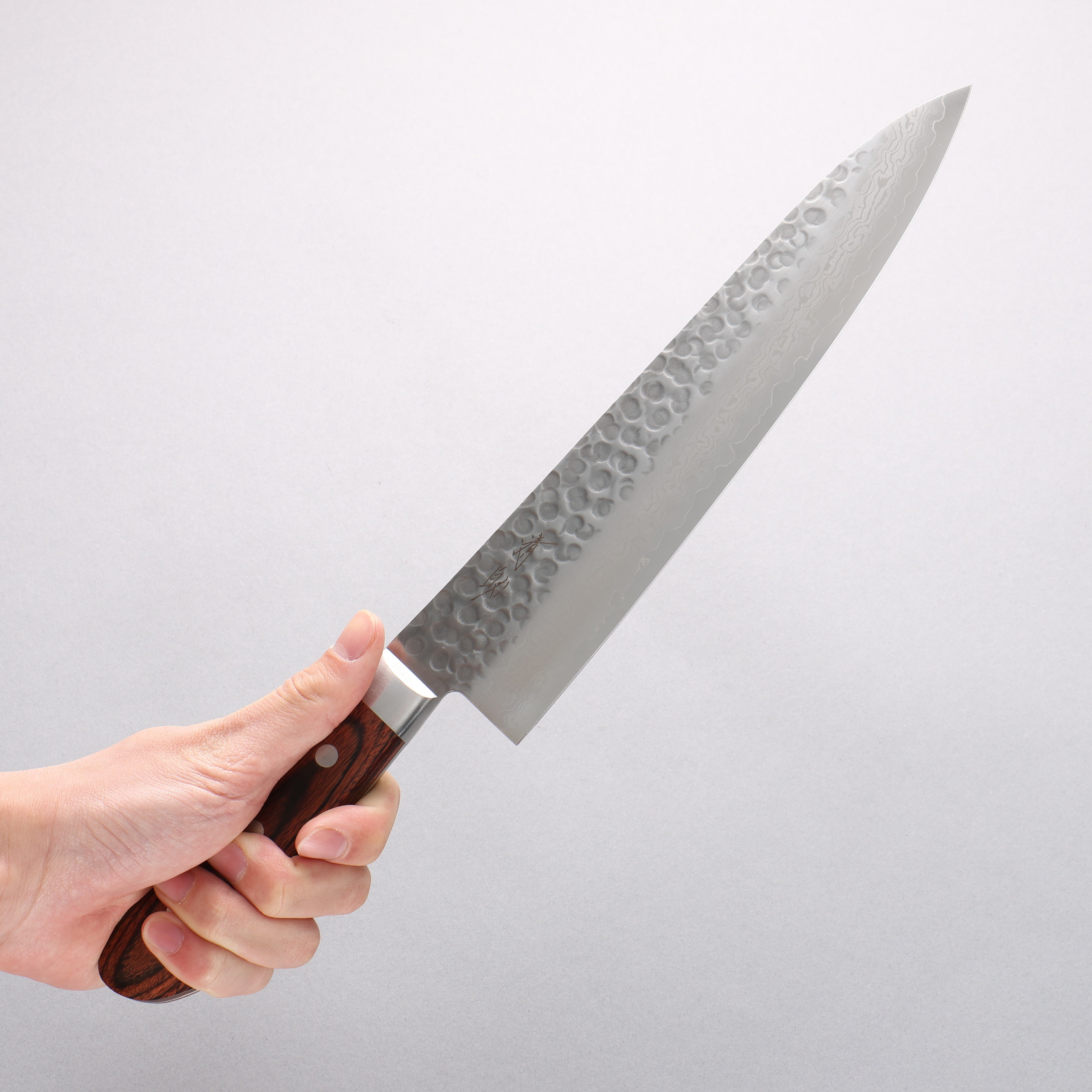 Premium Seisuke VG10 17-Layer Damascus Gyuto Chef Knife 240mm - Japanese High-Carbon Stainless Steel Blade with Mahogany Handle - Perfect for Sushi, Meat Slicing & Professional Kitchen Use
