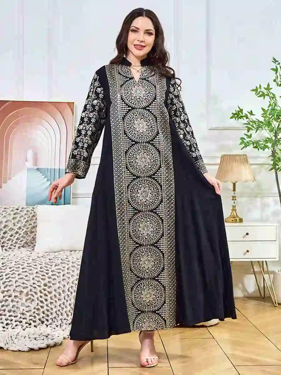 Elegant Eid Sequins Middle East Arab Caftan Kaftan Dress for Women - Traditional Islamic Party Wear #25397 | Perfect for Eid Celebrations, Weddings & Special Occasions