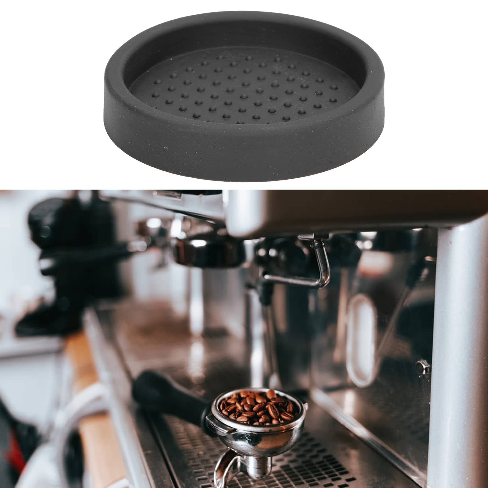 Premium Silicone Espresso Tamper Mat - Non-Slip Round Coffee Tamping Pad for Barista & Home Use, Durable Coffee Accessory for Espresso Machines (Black) | Perfect for Home Coffee Shops & Professional Baristas