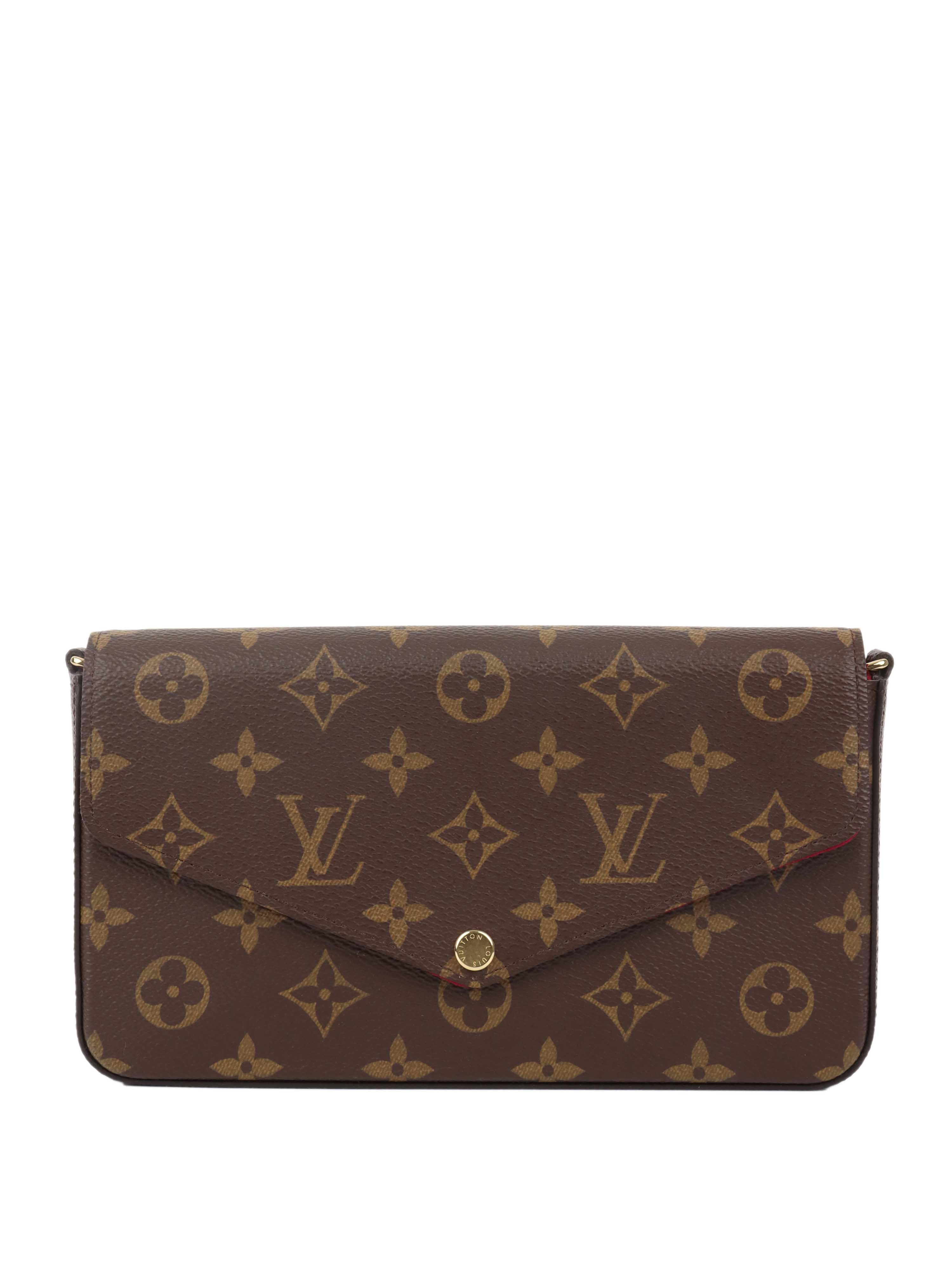 Authentic Louis Vuitton Monogram Felicie Pochette Crossbody Bag - Luxury Designer Wallet on Chain for Women | Perfect for Evening Events, Date Nights & Travel Accessories
