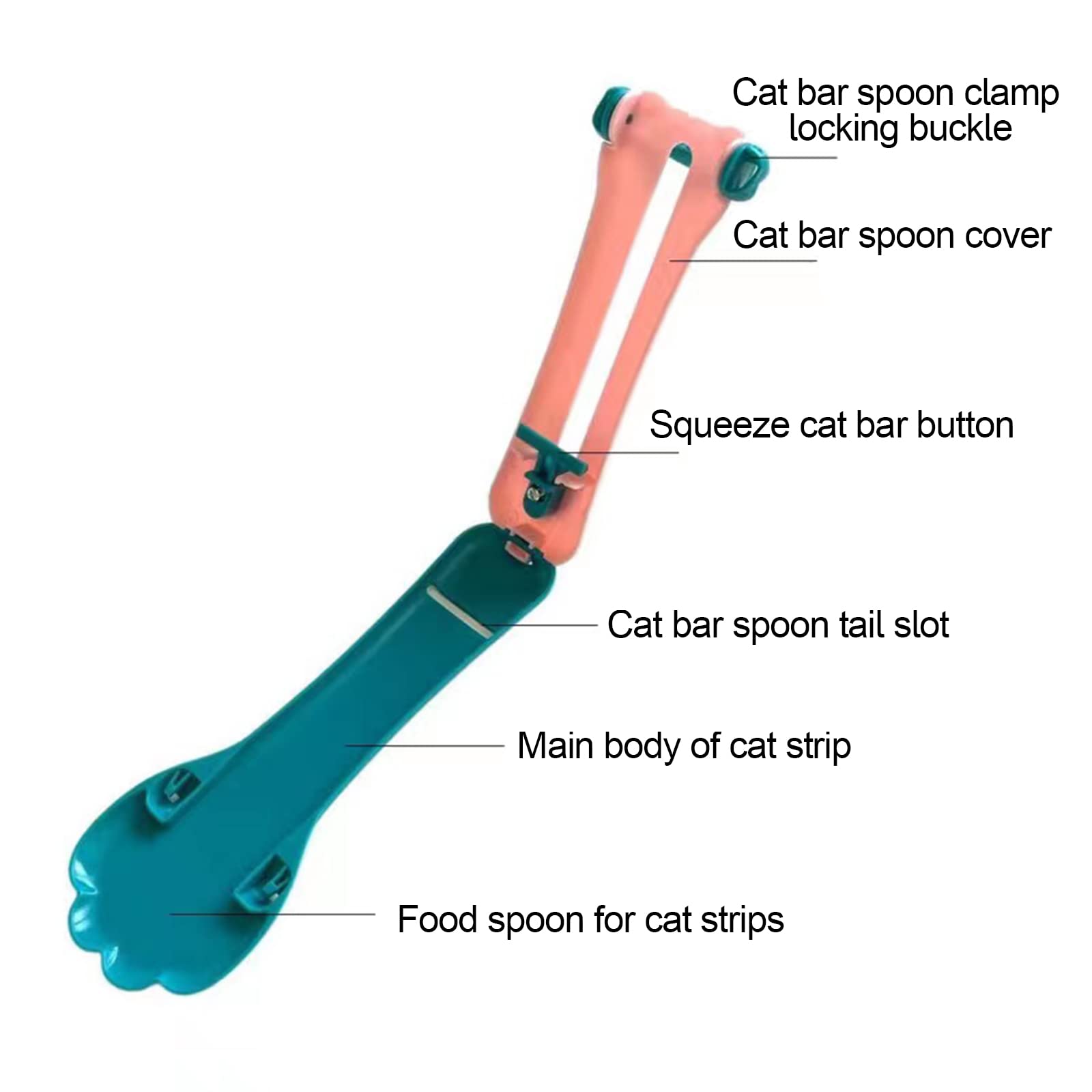 Premium Cat Claw Shaped Squeeze Spoon for Lickable Wet Cat Treats - Delectables Liquid Snack Feeder - Perfect for Kittens & Adult Cats (Pink) - Ideal for Stress Relief, Bonding & Mealtime Fun