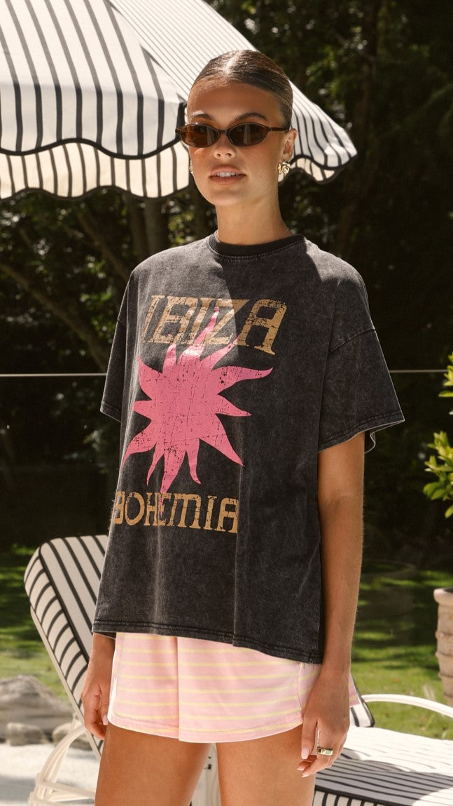 Ibiza Bohemia Top and Shorts Set for Women - Stylish Black Summer Outfit | Perfect for Beach, Vacation & Casual Wear