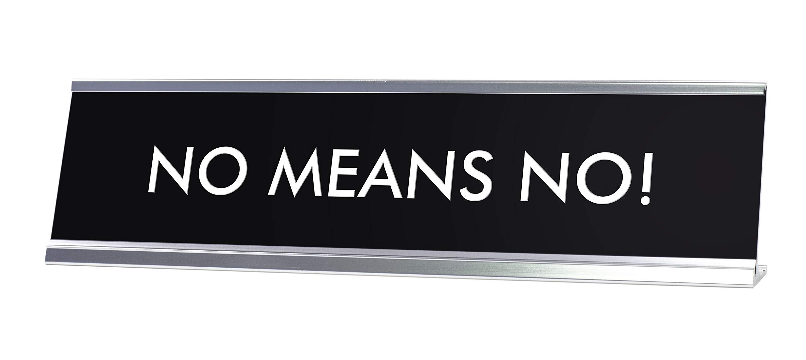 LITA NO Means NO! Novelty Desk Sign - Funny Office Decor for Workplace, Home, or School - Perfect for Desks, Cubicles, and Bulletin Boards