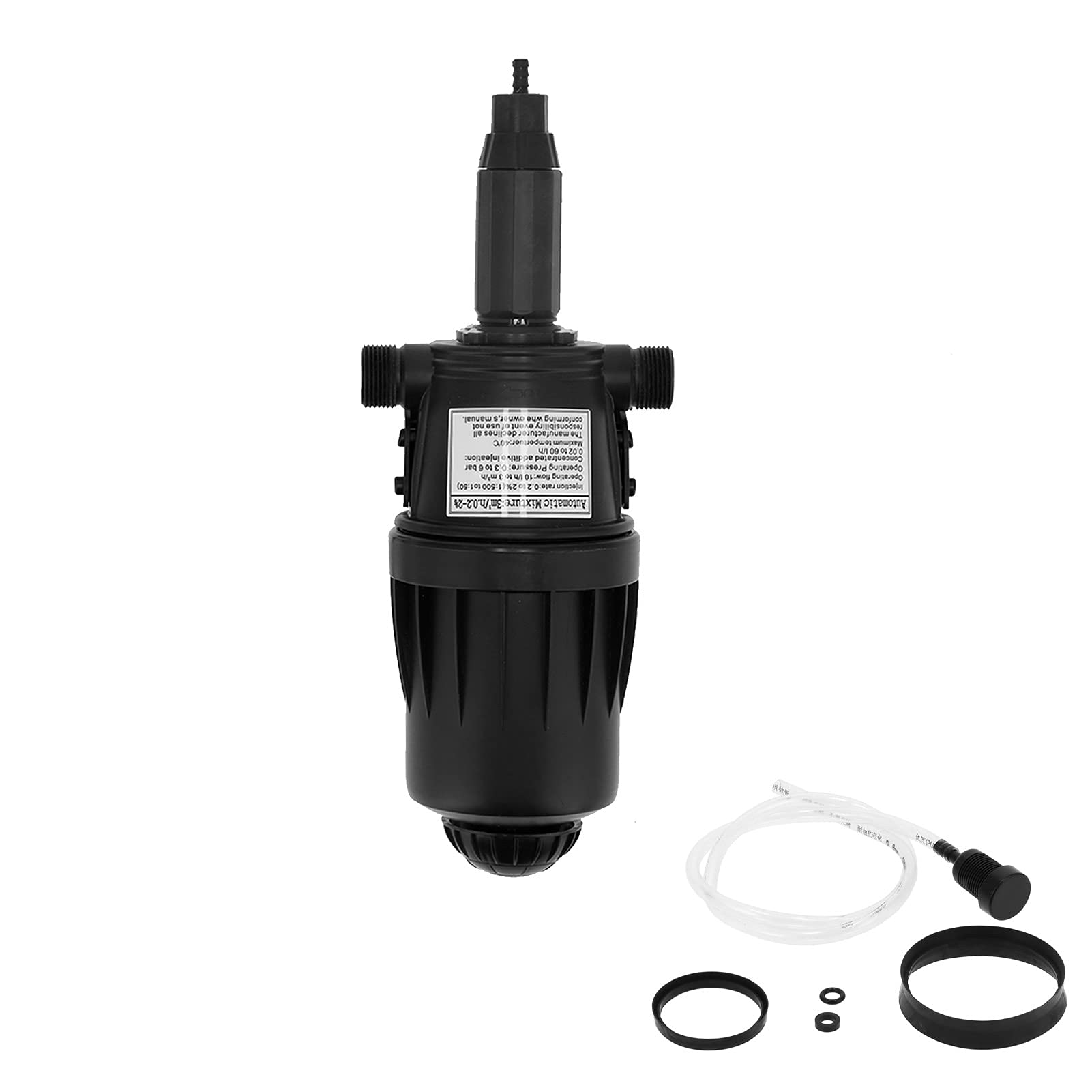 Zerodis 0.2-2% Adjustable Fertilizer Injector - Water Powered Chemical Liquid Doser Dispenser for Drip Irrigation - G 1 Male Thread - Perfect for Agriculture & Greenhouse Hydroponic Systems