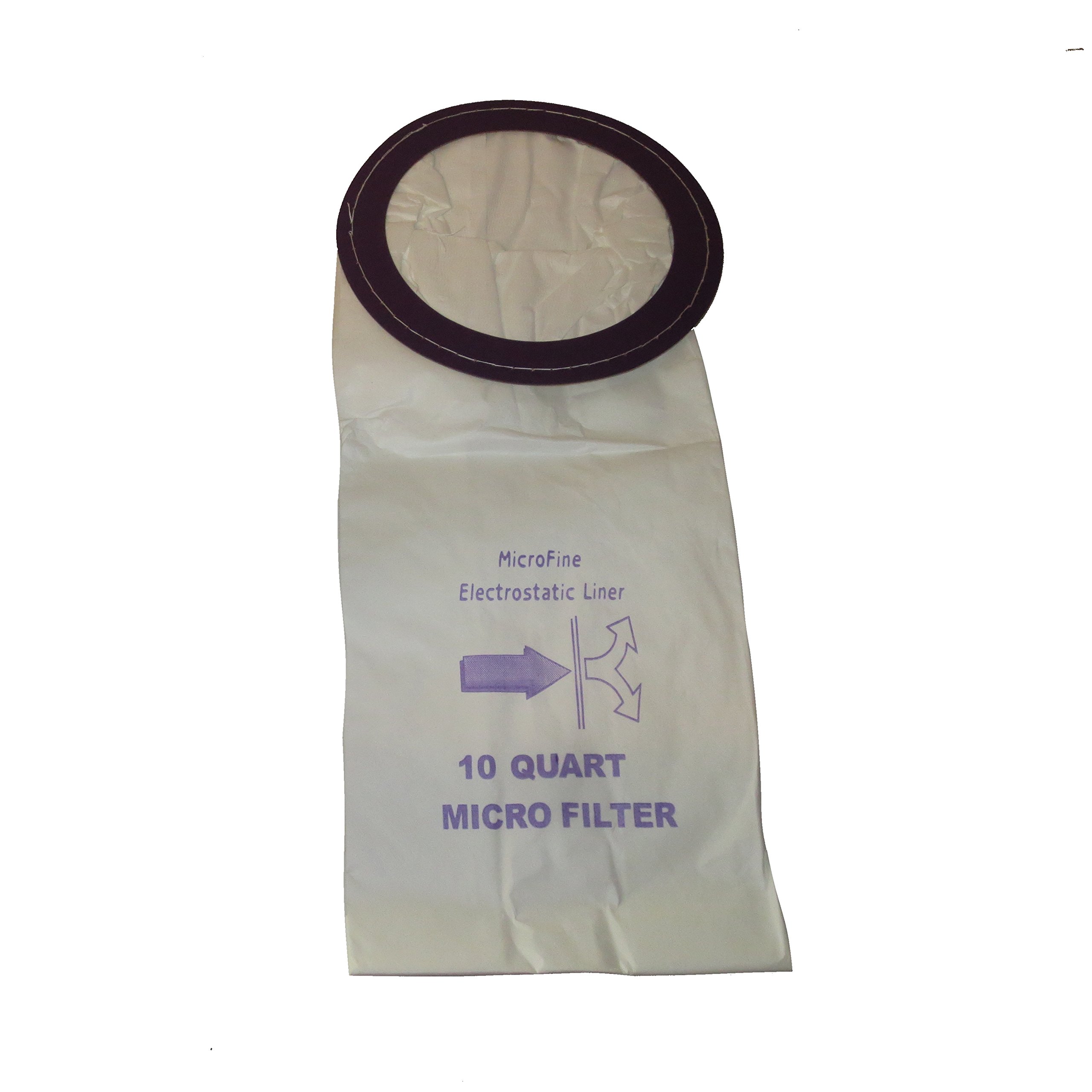 ProTeam 10 Quart Micro Filtration Backpack Vacuum Bags - 80 Pack | HEPA Filter Replacement Bags for Commercial Backpack Vacuums | Ideal for Cleaning Offices, Schools, and Healthcare Facilities