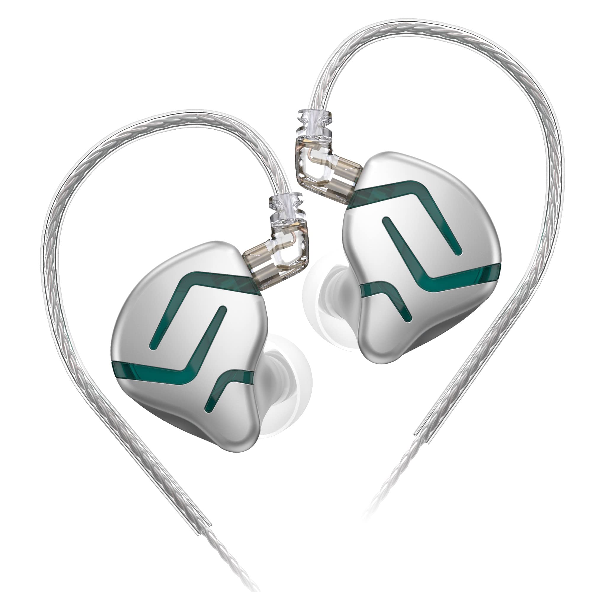 KZ ZES Wired Earbuds - Hybrid Electrostatic Dynamic Gaming Earphones with Noise Isolation & Cancelling, High-Fidelity In-Ear Headphones for PC/Mobile Gaming, Music & Calls (Green)