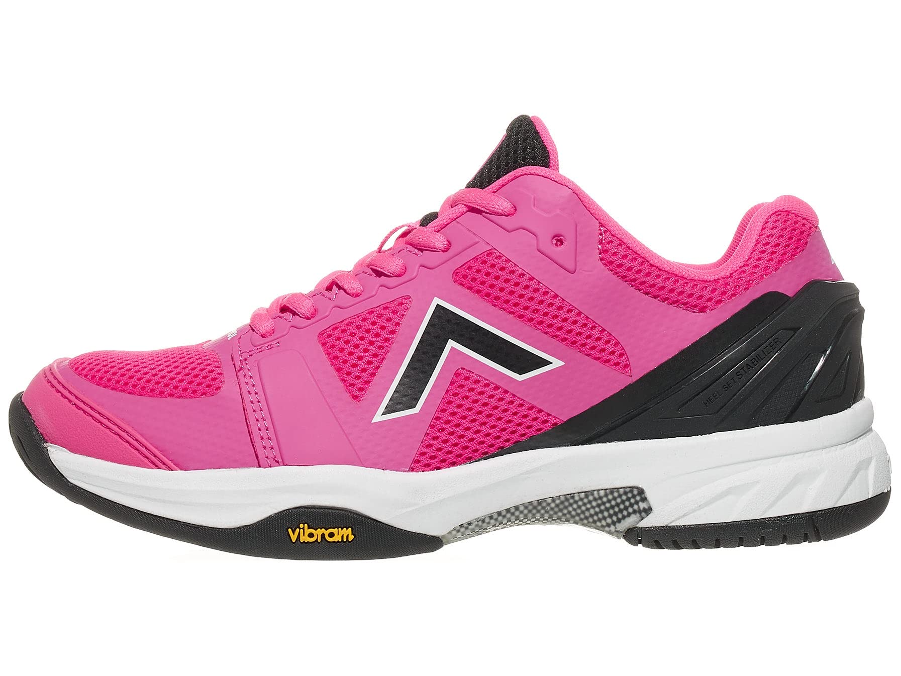 Tyrol Women's Striker-V Pro Series Pickleball Shoes - Lightweight Tennis Shoes for Women with Arch Support, Non-Slip Sole, Breathable Mesh (Size 5.5, Pink/Black) - Perfect for Pickleball, Tennis & Court Sports