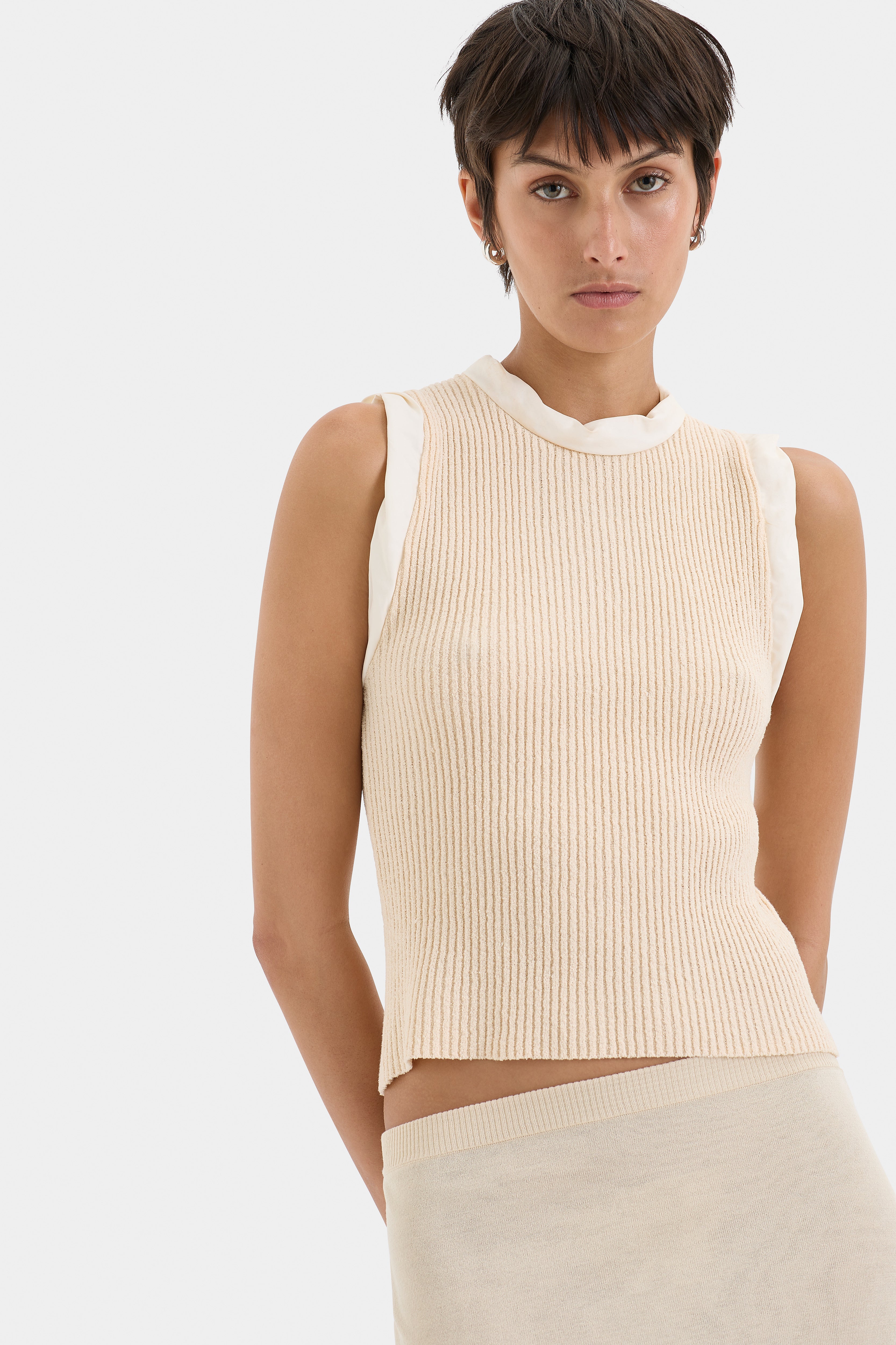 Women's Petal Knit Top in Peach - Soft & Comfortable Casual Blouse for Everyday Wear