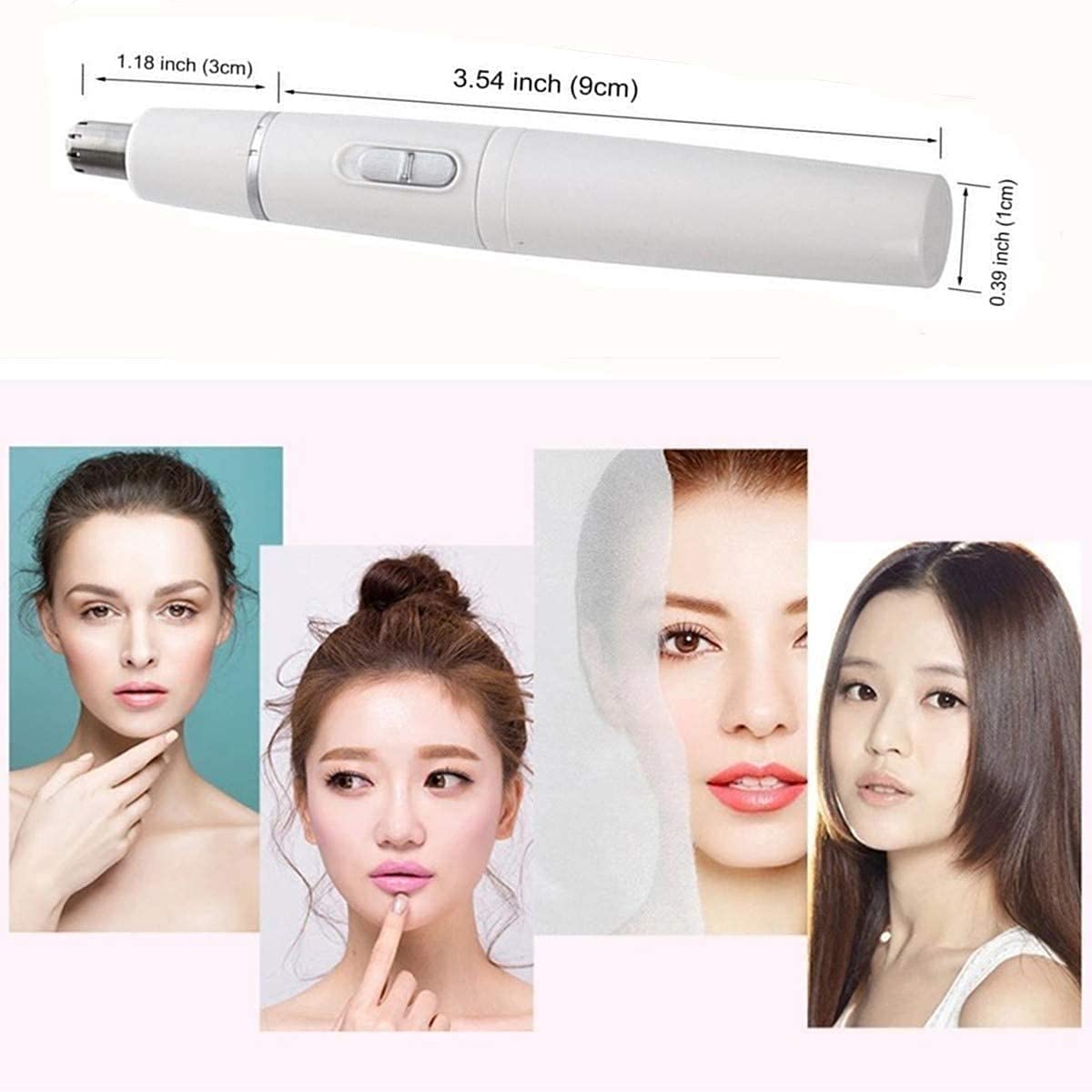 Electric Eyebrow Trimmer for Women - Painless Facial Hair Remover with Comb for Eyebrows, Chin, Neck & Upper Lip | No Pulling Sensation | Perfect for Peach Fuzz Removal & Precision Grooming at Home or Travel