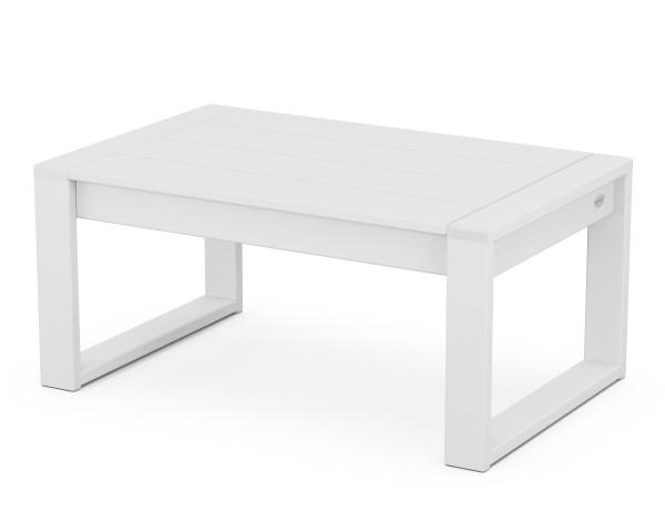 Polywood EDGE Outdoor Coffee Table - Weather-Resistant, Durable & Low Maintenance - Perfect for Patio, Deck, Poolside or Garden Furniture