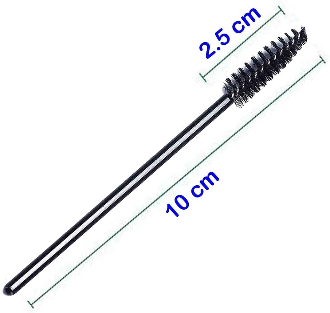 Miss Hot Eyelash Brushes - 50 Pack Black Mascara Wands & Spoolies for Eyelash Extensions, Eyebrow Grooming & Makeup Application | Perfect for Salon Professionals & Home Beauty Routines