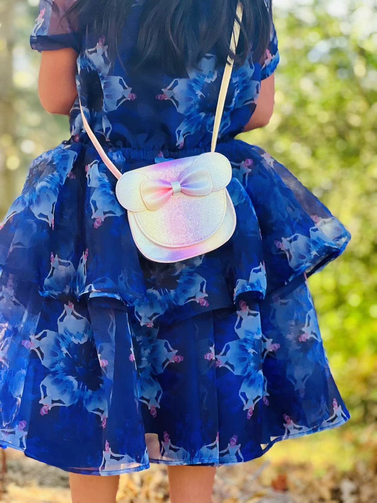 Personalized Mouse Crossbody Purse for Toddlers - Cute Leather Mini Bag with Mouse Ears for Little Girls | Birthday Gift for Kids | Perfect for Disney Trips, Dress-Up Play & Special Occasions