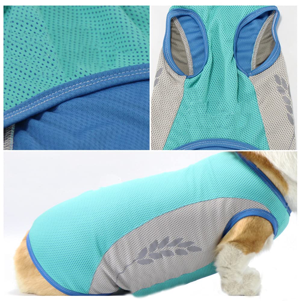 Breathable Dog Cooling Vest for Summer - Adjustable Pet Clothes for Small, Medium & Large Dogs | Corgi Puppy Shirt in Pink (8XL) | Perfect for Hot Weather Walks, Beach Trips & Outdoor Adventures