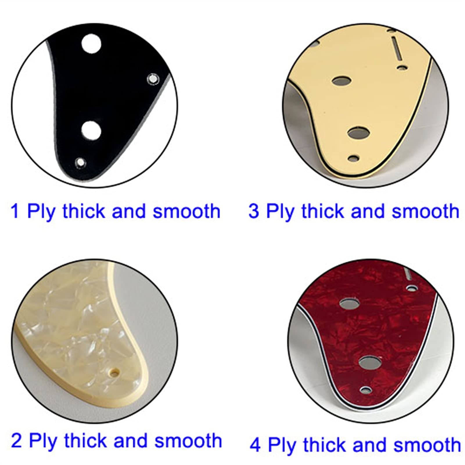 White Pearl Shell 13-Hole Electric Guitar Pickguard with Humbucker Pickups - Replacement Scratch Plate for Les Paul/SG Style Guitars - Perfect for DIY Guitar Repair & Customization