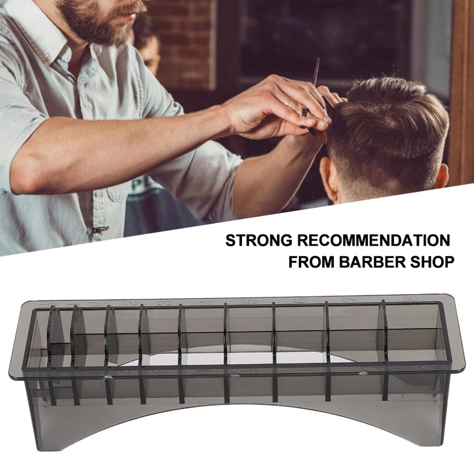 10 Grid Universal Hair Clipper Comb Storage Case - Plastic Barber Comb Organizer Box for Salon & Home Hairstyling - Perfect for Clipper Guards, Trimmer Attachments & Styling Tools