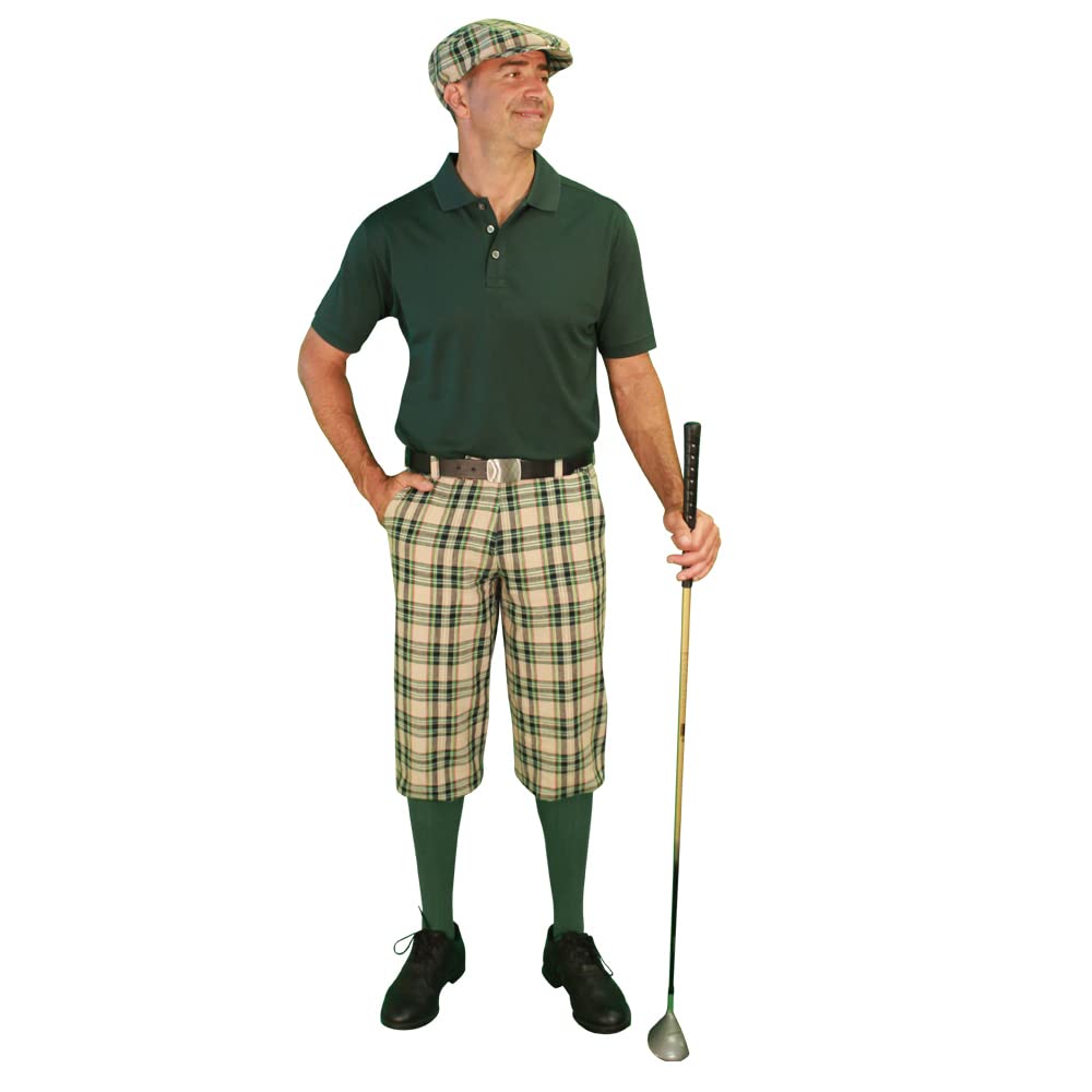 Men's 'Par 5' Plaid Shirt - Stewart Collection Golf Polo - Breathable Comfort Fit for Casual & Golf Wear