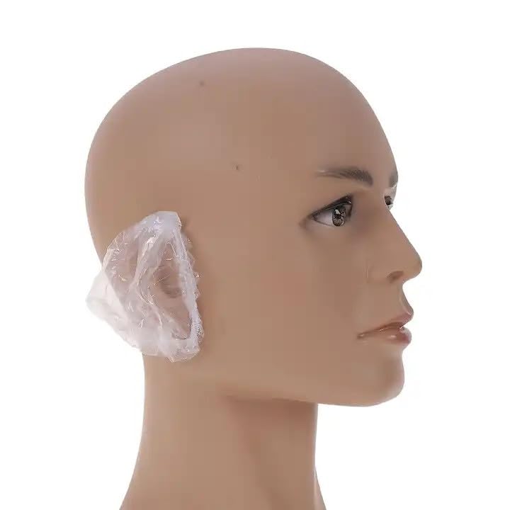 100pcs Waterproof Ear Covers for Shower, Bathing & Hair Dye - Soft Reusable Ear Protection for Adults & Kids - Keep Ears Dry During Water Activities, Swimming & Beauty Treatments