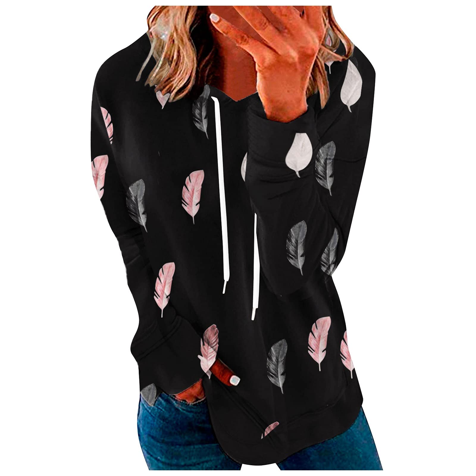 Women's Long Sleeve Tie-Dye Pullover Sweatshirt - Classic Crewneck Blouse, Loose Fit Comfortable T-Shirt Top for Casual Wear, Workout, and Outdoor Activities