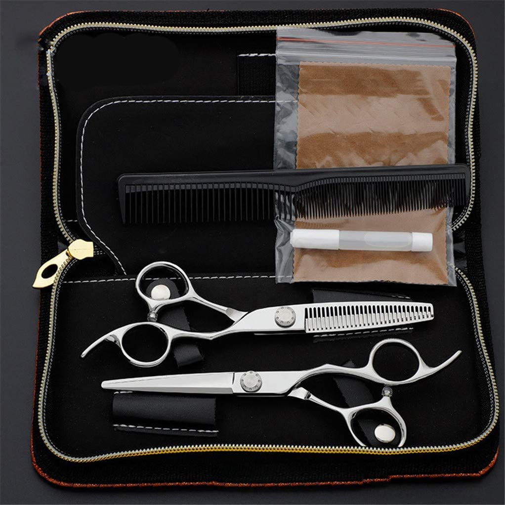 Professional 6.0 Inch Hairdressing Scissors Set - Barber Shears with VG-10 Japanese Steel Blades, Thinning Shears & Comb for Precision Hair Cutting - Perfect for Salon, Barbershop & Home Use