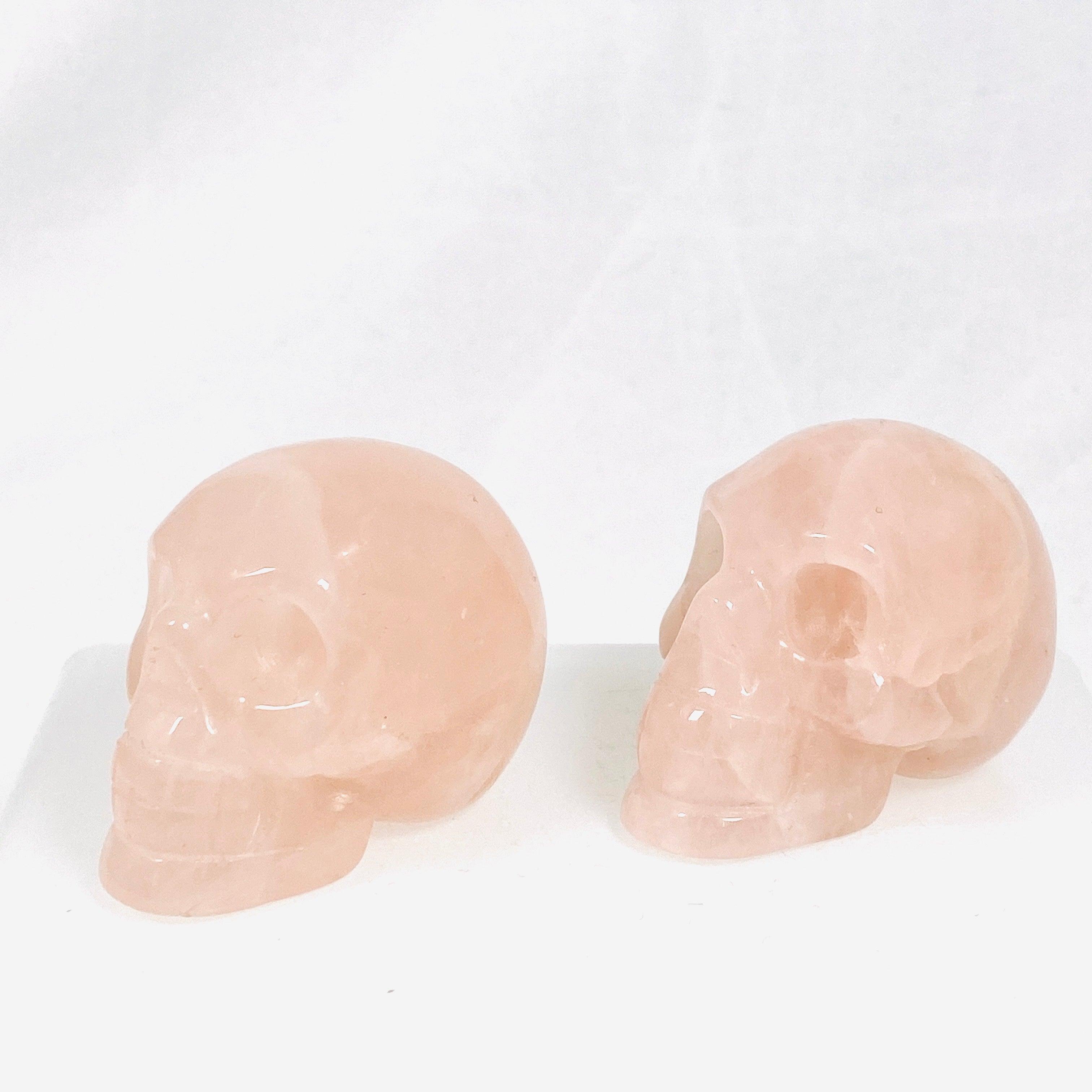Rose Quartz Skull RQSK 01 - Natural Healing Crystal for Meditation, Stress Relief & Home Decor - Perfect for Yoga, Reiki & Spiritual Gifts