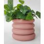 Naomi Ring Planter Pot with Saucer - Elegant Rose Gold Flower Pot for Indoor Plants, Succulents & Home Decor | Perfect for Living Room, Office Desk & Gift Giving