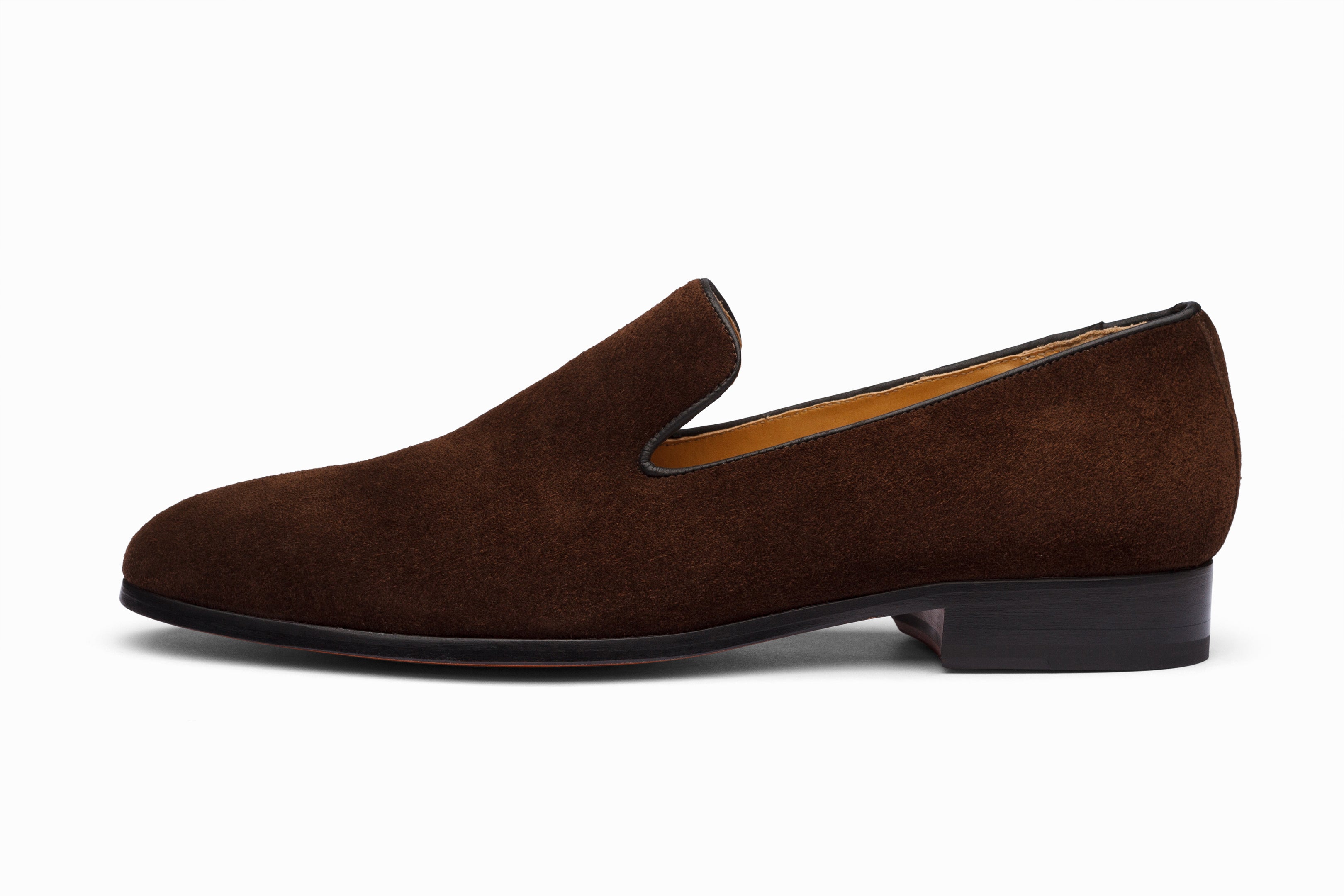 Brown Suede Venetian Loafers for Men - Comfortable Slip-On Dress Shoes for Office, Casual & Travel