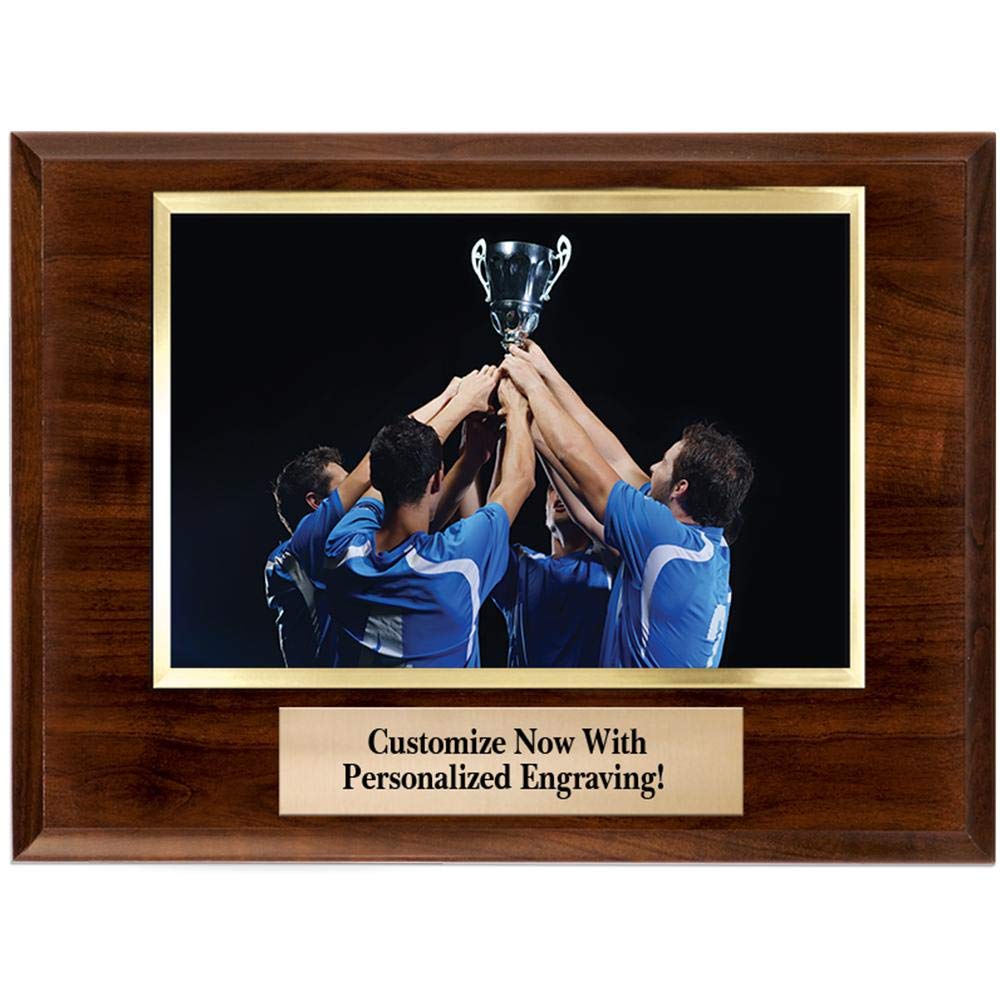 Custom 9x7 Photo Plaque with Acrylic Cover - Personalized Engraved Gift for Awards & Office Decor