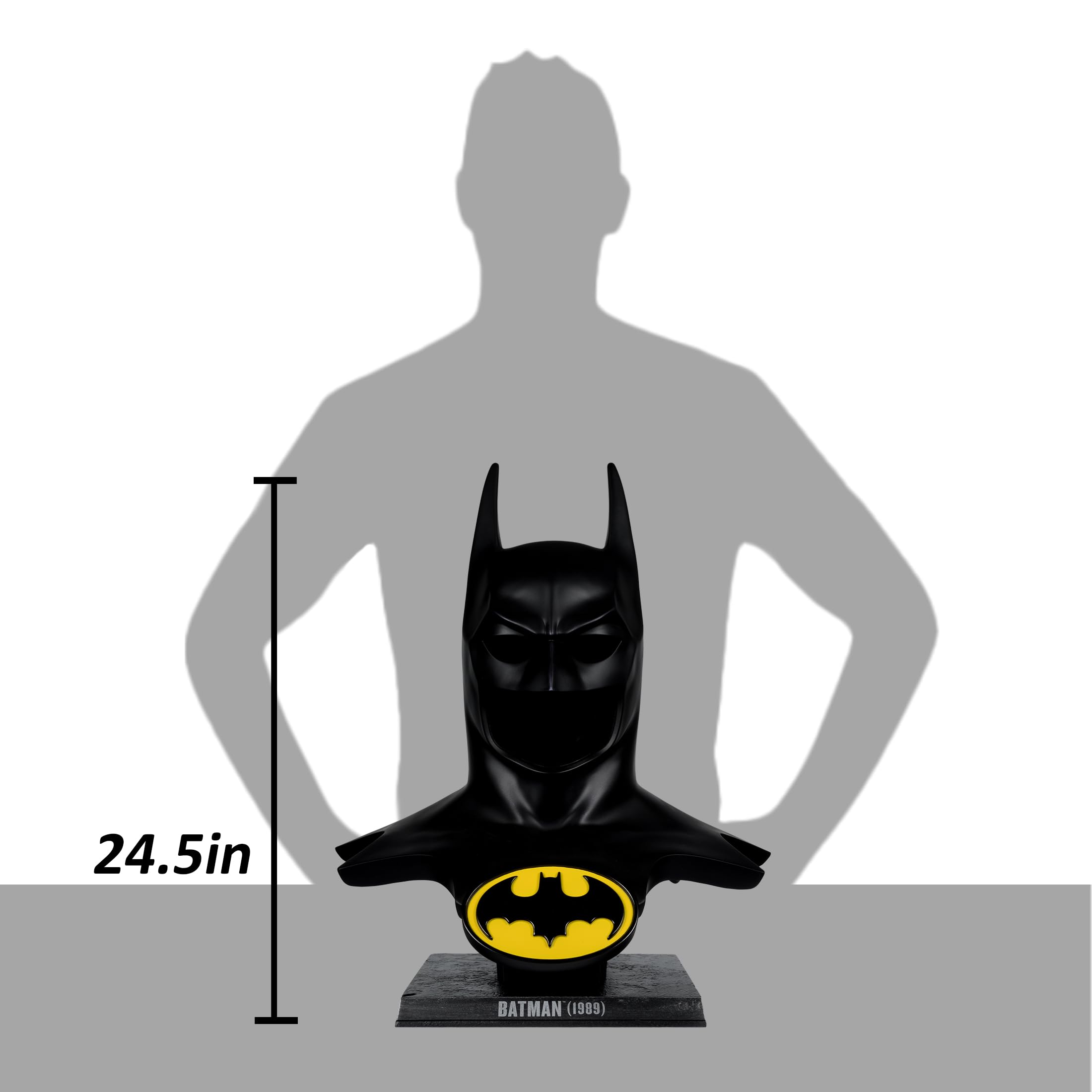McFarlane Toys DC Direct Batman 1989 Movie Cowl Replica 1:1 Scale - Premium Collectible for Superhero Fans & Home Theater Display