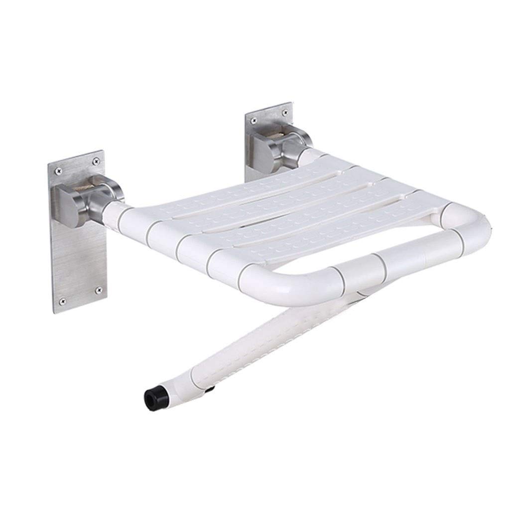 Wall-Mounted Bathroom Handrail & Folding Shower Seat - Anti-Slip Safety Grab Bar for Elderly & Disabled - ADA Compliant Bathroom Stool with Non-Slip Grip - Perfect for Shower, Bathtub & Toilet Safety Support
