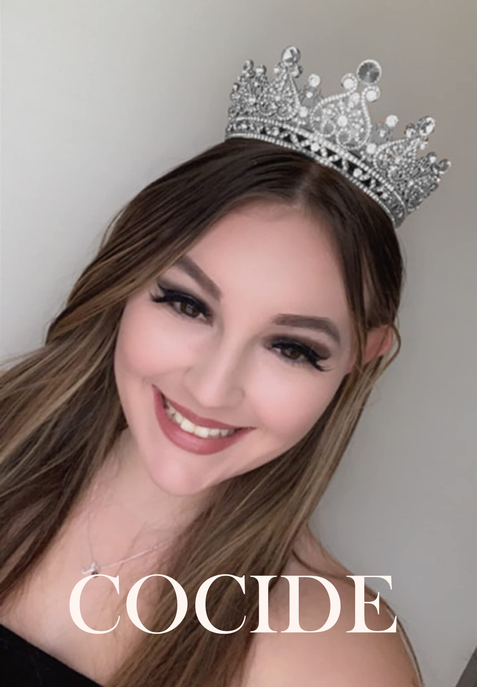 COCIDE Crystal Queen Crown & Tiara Set for Women & Girls - Elegant Wedding Headband, Birthday, Pageant, Prom, Bridal Party & Halloween Hair Accessories | Perfect for Costumes, Parties & Special Occasions