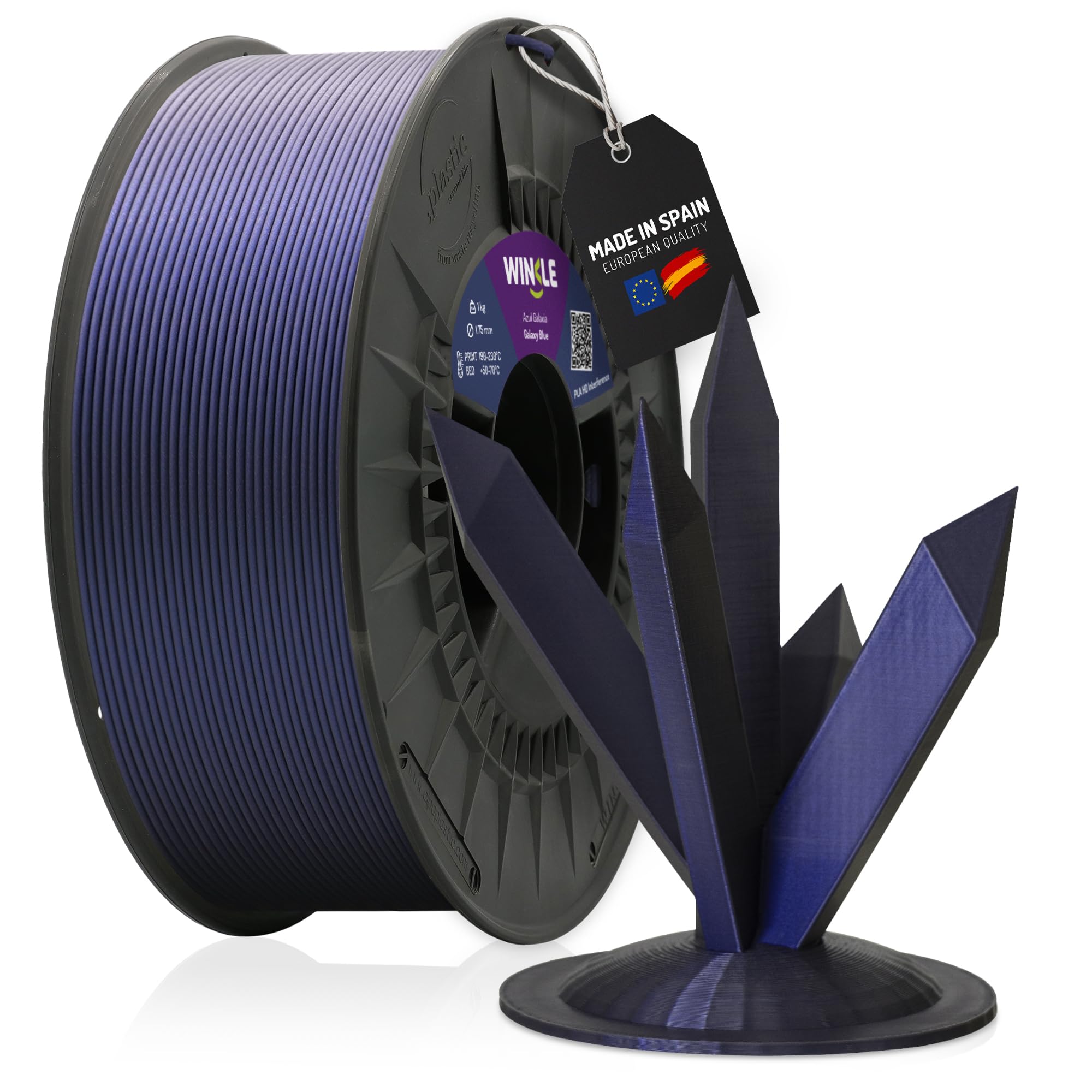 Premium HD Interference Galaxy Blue PLA Filament 1.75mm - 1kg Spool for 3D Printing | High Dimensional Accuracy & Vibrant Color | Perfect for Cosplay Props, Model Making & DIY Projects
