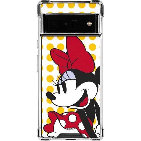 Disney Minnie Mouse Phone Case for Google Pixel 6 Pro - Yellow Dots Design for Everyday Protection