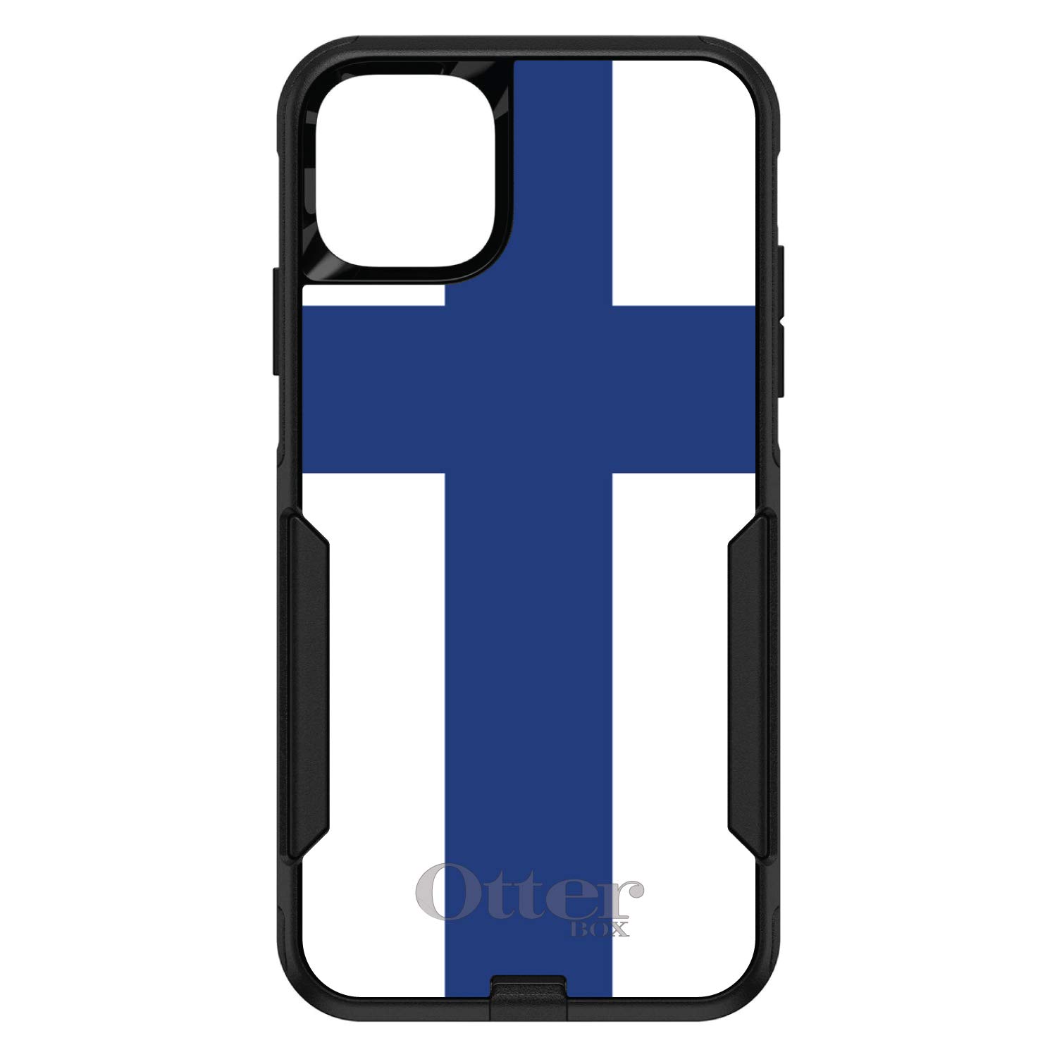 DistinctInk iPhone 11 Pro MAX Case (6.5 Inch) - Premium Protective Cover with Finland Flag Design - Durable Replacement for OtterBox Commuter - Perfect for Travel, Work & Daily Use