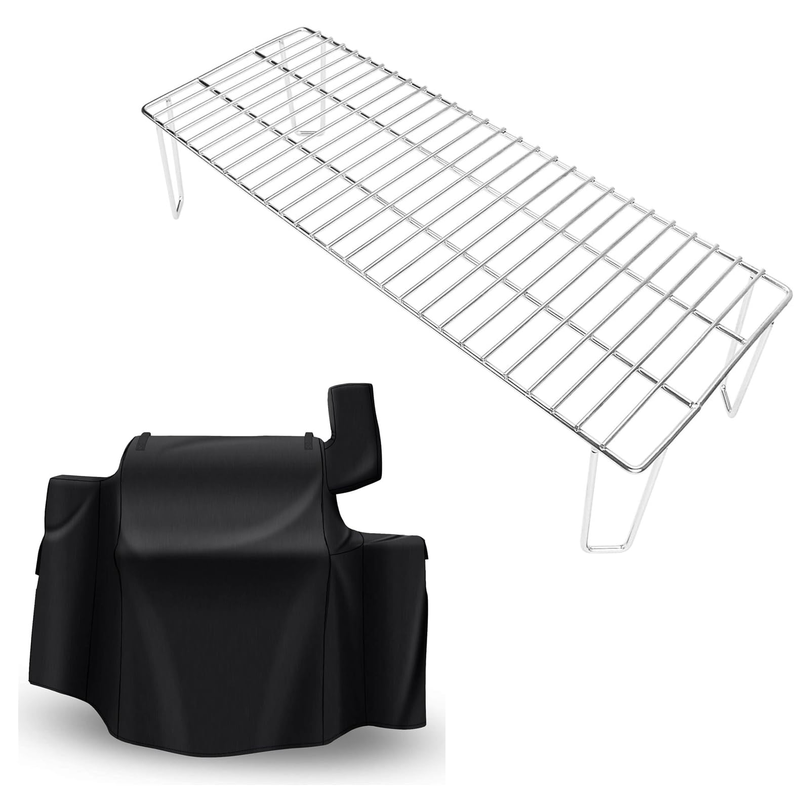 GRISUN Stainless Steel Grill Rack & Cover for Green Mountain Daniel Boone Pellet Grill - Perfect for Prime WiFi Models - Ideal for Backyard BBQs, Camping & Outdoor Cooking