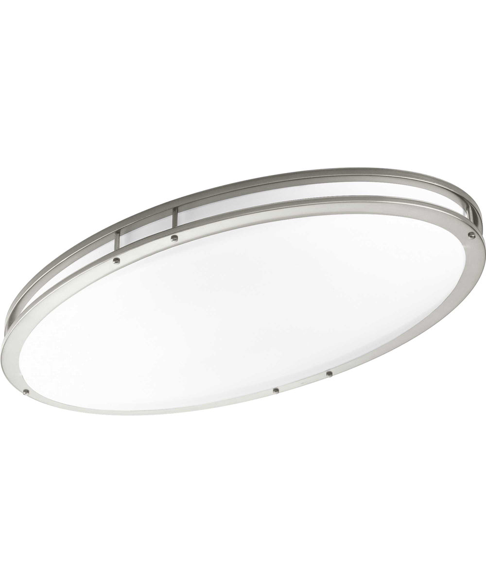 18 LED Oval Flush Mount Ceiling Light in Brushed Nickel - Energy Efficient Lighting for Bedroom, Hallway & Closet