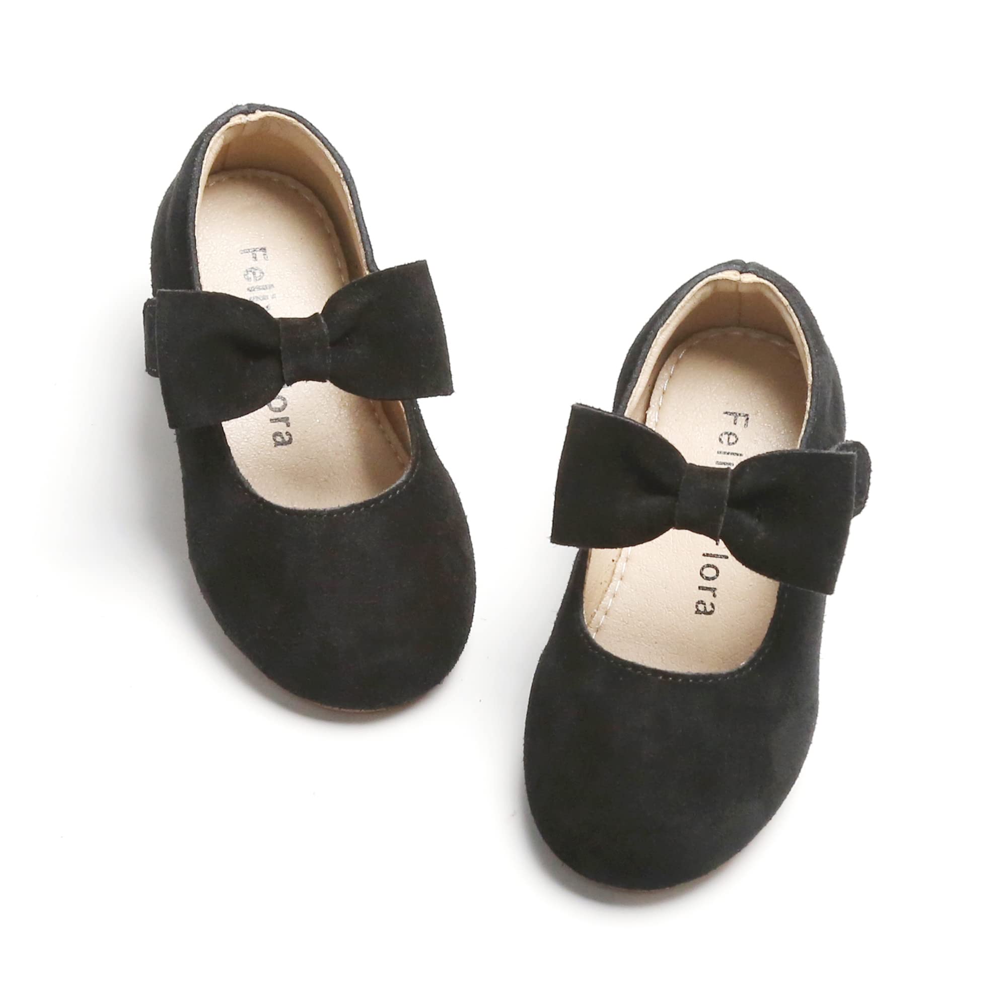 Felix & Flora Toddler Flower Girl Shoes - Girls Ballet Flats for Wedding, Party & School | Comfortable Dress Shoes for Special Occasions