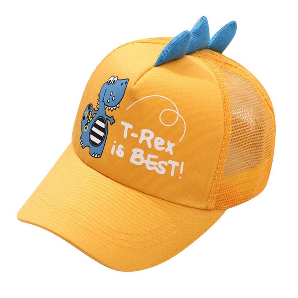 Dinosaur Baseball Cap for Kids - Adjustable Sun Visor Hat for Boys & Girls - Embroidered Peaked Cap for Outdoor Sports, Beach, and Summer Activities