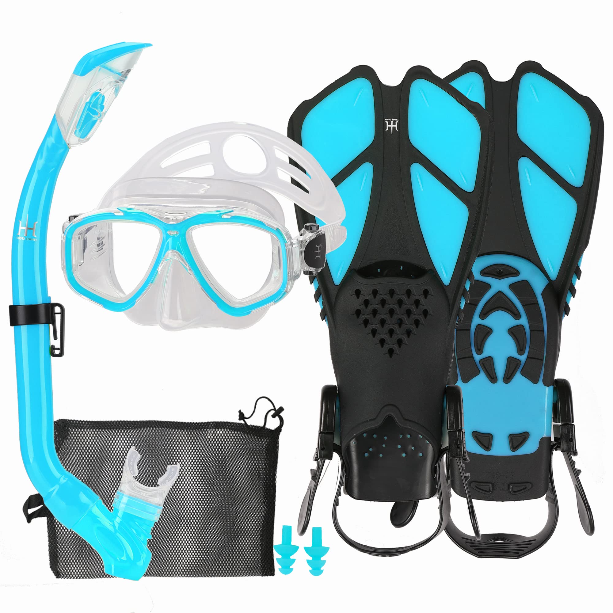 Kids Snorkel Set - Adjustable Diving Mask, Snorkel & Swim Fins with Anti-Fog Technology | Complete Snorkeling Gear for Children | Perfect for Pool, Beach & Ocean Adventures