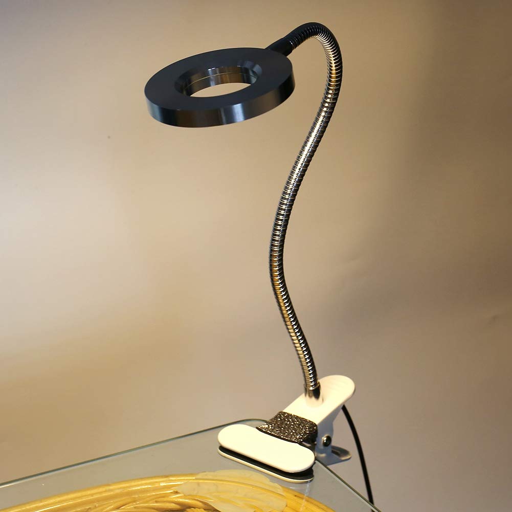 Professional Flexible LED Tattoo Desk Lamp - Adjustable Clip-On Light for Tattoo Artists, Eyebrow Microblading & Nail Salon Workstations - Energy Saving Task Lighting for Precise Detail Work