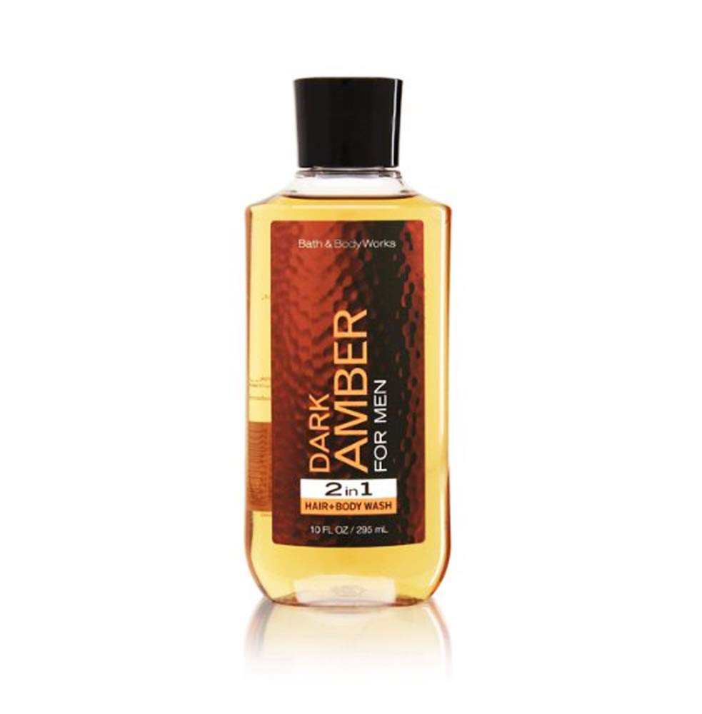 Bath & Body Works Dark Amber Scented Hair & Body Wash - Luxurious Moisturizing Shower Gel for Men & Women - Perfect for Daily Use & Relaxing Bath Time